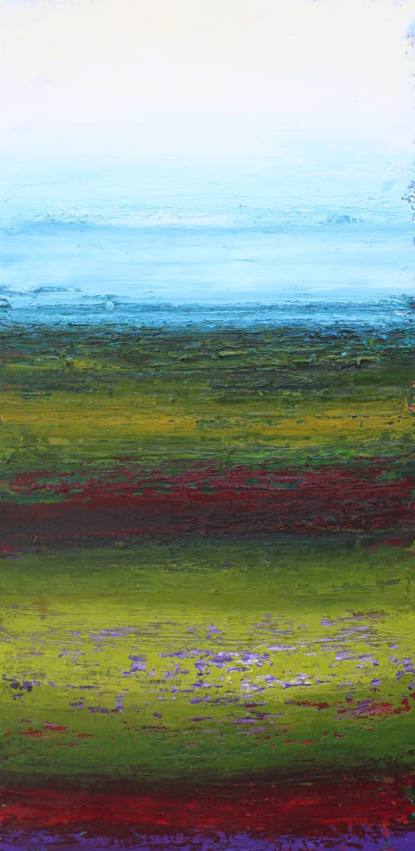 Patrick Grieve Distant estuary winter, 2019 oil on linen 122 x 60cm