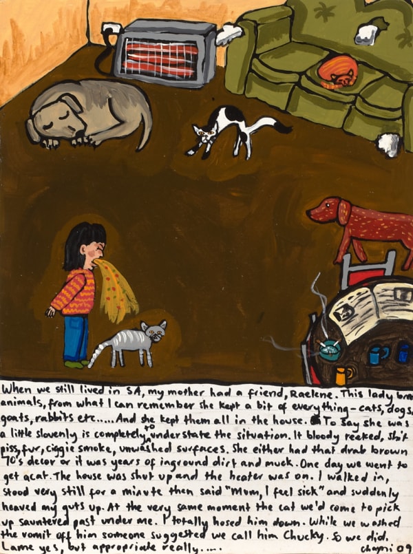 Chayni Henry Chucky, 2009 acrylic on wooden panel 40 x 30cm