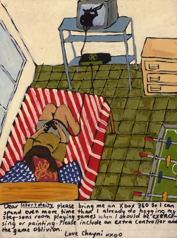 Chayni Henry A life well lived, 2009 acrylic on wooden panel 40 x 30cm