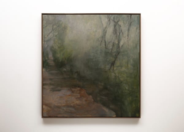 Greg Wood V21 Traversing, 2024 oil on linen, framed 101.5 x 96.5 cm (framed size)