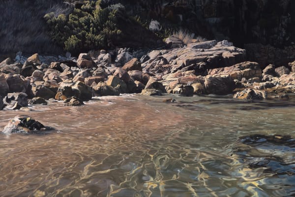 Britt Fazey Fell into light, 2025 oil on linen, framed 61 x 91.5 cm (stretcher size)