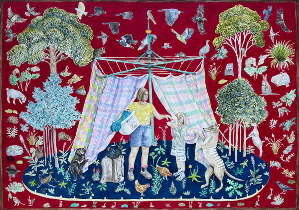 Nicole O'Loughlin Mon seul desir, Molesworth, 2025 watercolour and gouache on paper, framed 74 x 105 cm (image size) 92 x 122 cm (framed size)