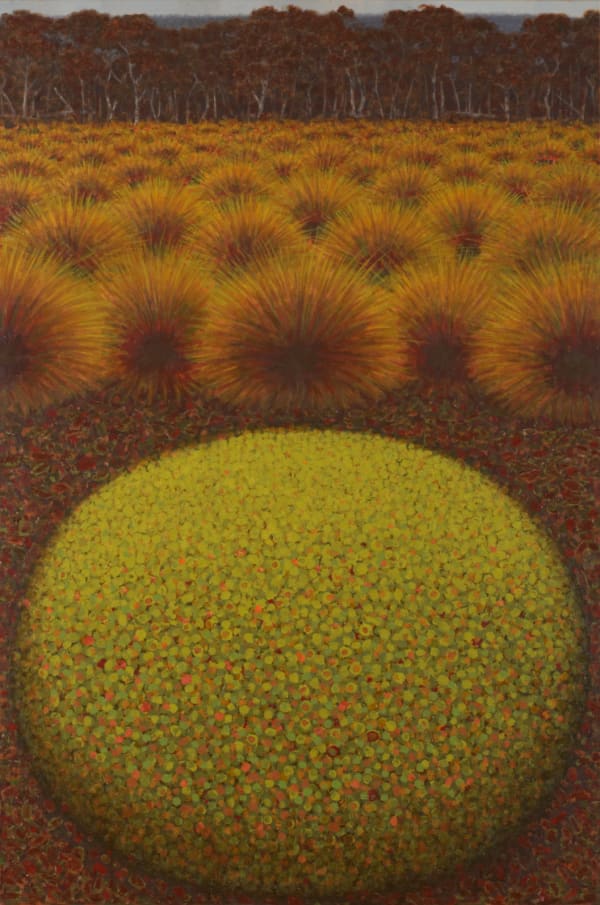 Richard Wastell Big Green Cushion, 2014 oil & pumice on linen 183 x 122cm (stretcher size)