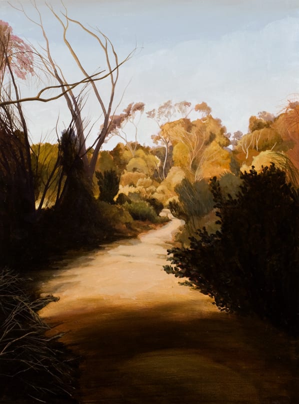 David Keeling Autumn track - 4.30pm, 2010 Oil on linen, framed 61h x 45.5w cm (stretcher size)