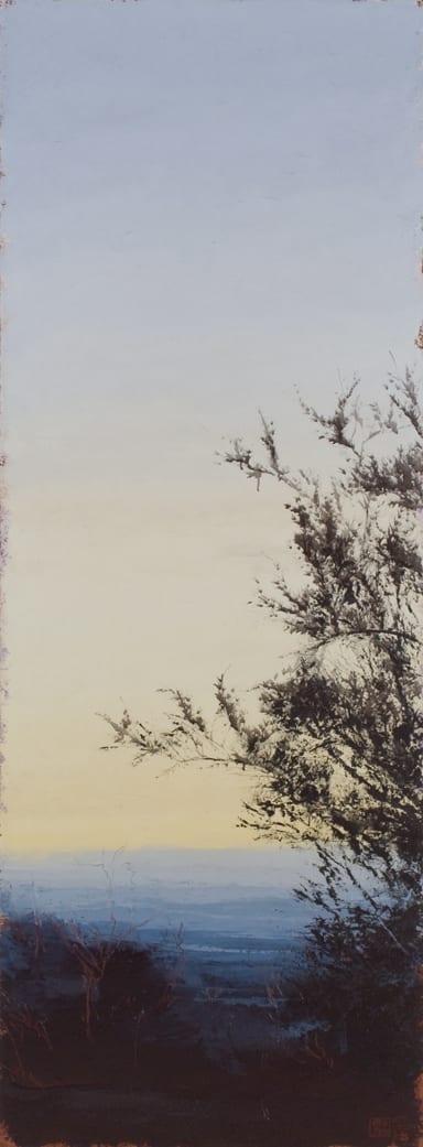 Philip Wolfhagen Ornamental Landscape II, 2010 oil & beeswax on linen, unframed 214h x 80w cm