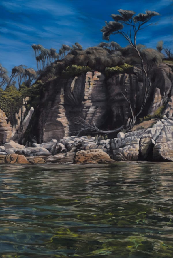 Britt Fazey Last soak, 2025 oil on board, framed 31 x 21 cm (board size)