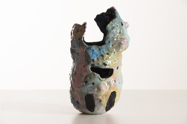 Mish Meijers Greek Chorus member 6; upside down ghoul, 2018 glazed earthenware ceramics 34 x 18 x 18 cm