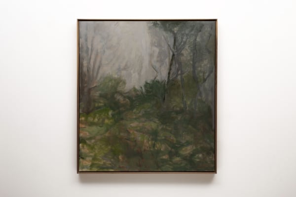 Greg Wood V29 Traversing, 2024 oil on linen, framed 91.2 x 82 cm (framed size)