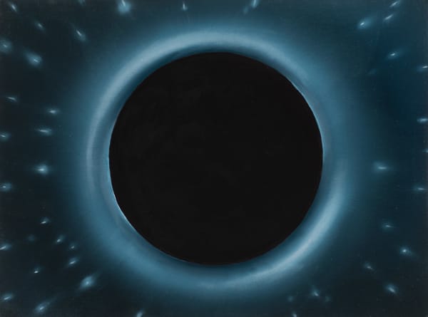 Megan Walch M87 (blue), 2022 acrylic and oil on wood panel 30 x 40cm