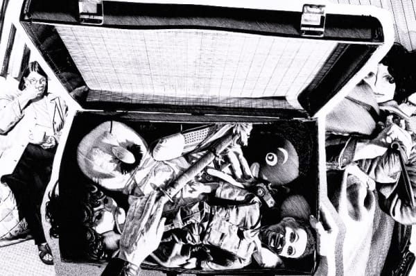 Matt Coyle The suitcase, 2003 pure pigment ink on Arches 300gsm paper, framed 32.5 x 49 cm