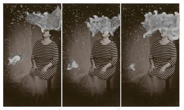 Sally Rees The Medium frames 514 - 516, 2012 Inkjet and watercolour on archival paper, framed 295 x 210 mm