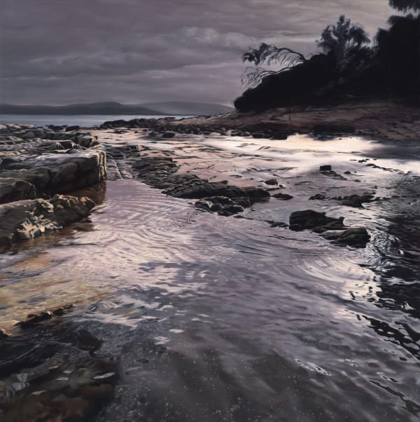 Britt Fazey The water net, 2025 oil on linen, framed 61 x 61 cm (stretcher size)