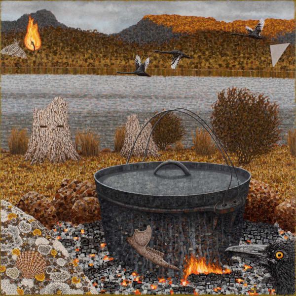 Richard Wastell Preservations, 2022 oil and pumice on acrylic ground and linen 122 x 122cm