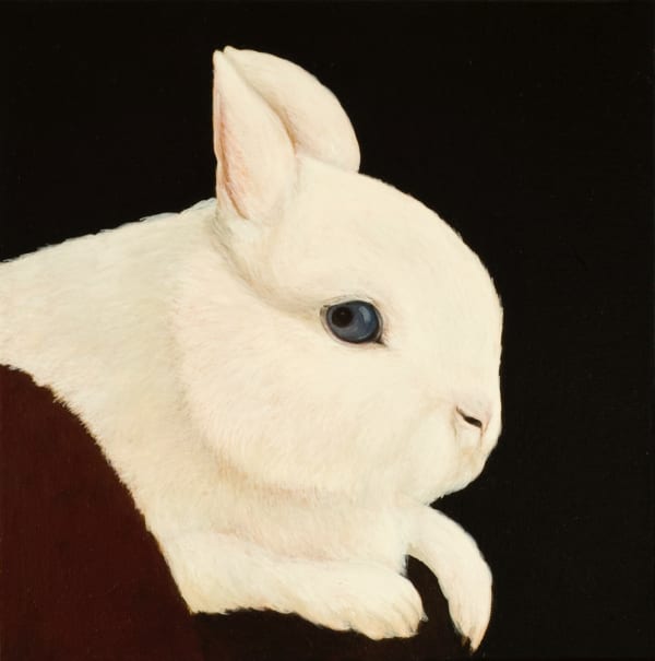 Helen Wright Essence of bunny II, 2009 Oil on linen, framed 40.5h x 40.5w cm (stretcher size); 44h x 43.5w cm (overall, framed size)