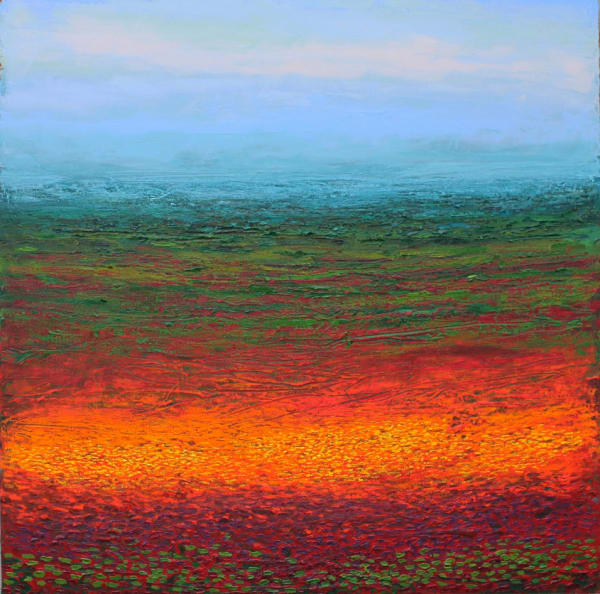 Patrick Grieve Red Velvet Landscape KH, 2015 oil on board 120 x 120cm Currently not exhibited