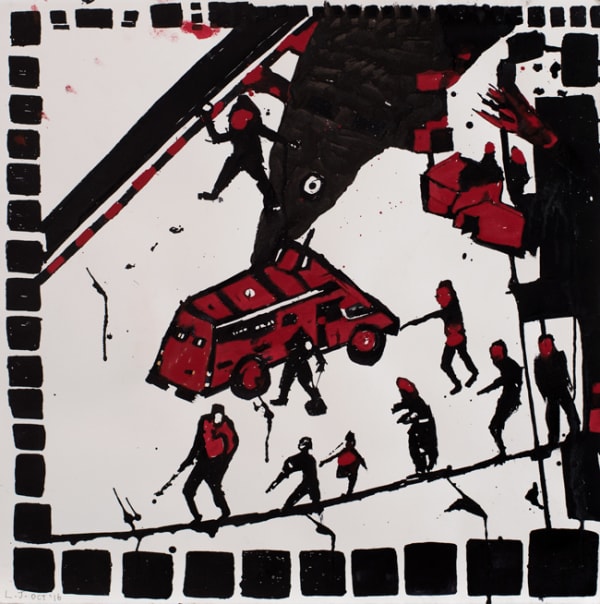 Locust Jones Aleppo, 2016 ink on paper 65 x 65 cm