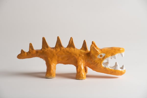 Tom O'Hern Old Dog, 2025 ceramic & glaze 14 x 36 x 13 cm (overall size)