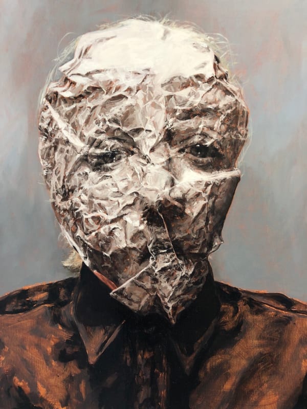 Amanda Davies Crushing, portrait of Amanda Davies, 2019 oil on linen 40 x 30 cm