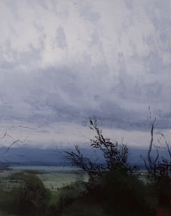 Philip Wolfhagen Hinterland no.2, 2017 oil & beeswax on linen 120 x 96cm