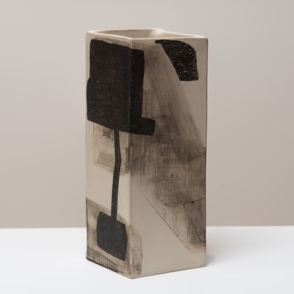 Neridah Stockley A farm landscape, 2024 stoneware with underglaze 28 x 11 x 10.5 cm