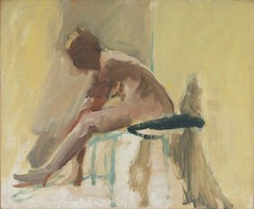 Rachel Milne Life Painting 2, 2024 oil on board, framed 23 x 28 cm