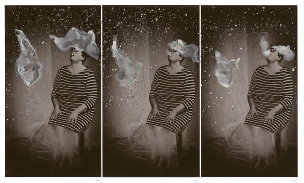 Sally Rees The Medium frames 493 - 495, 2012 Inkjet and watercolour on archival paper, framed 295 x 210 mm