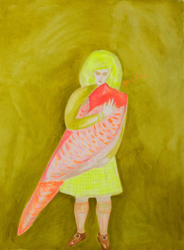 Joan Ross The joy of song (what a wonderful world), 2025 acrylic on watercolour paper 76 x 56 cm (paper size)