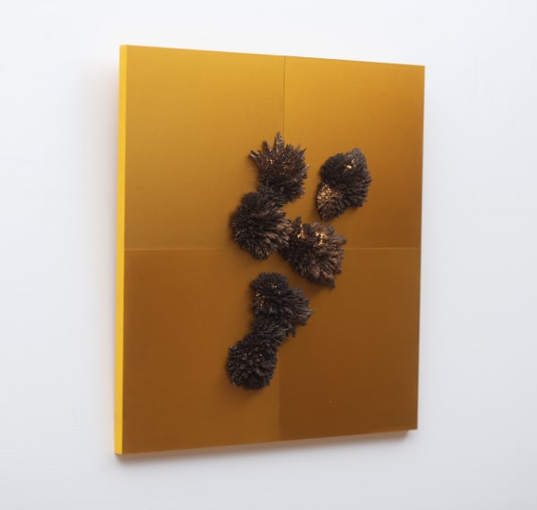Alicia King Nothing rhymes with orange, 2020 iron, aluminium, resin, birch 30 x 30 x 5cm