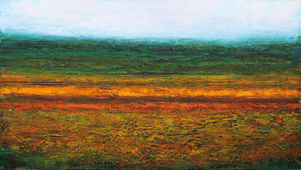 Patrick Grieve Golden Field, Valley Field Road, Macquarie River 2014, 2014 oil on linen 112 x 198cm Currently not exhibited