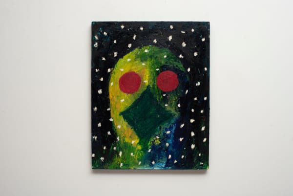 Tom O'Hern Nimrod, 2025 oil stick on board 50 x 40 cm (board size)