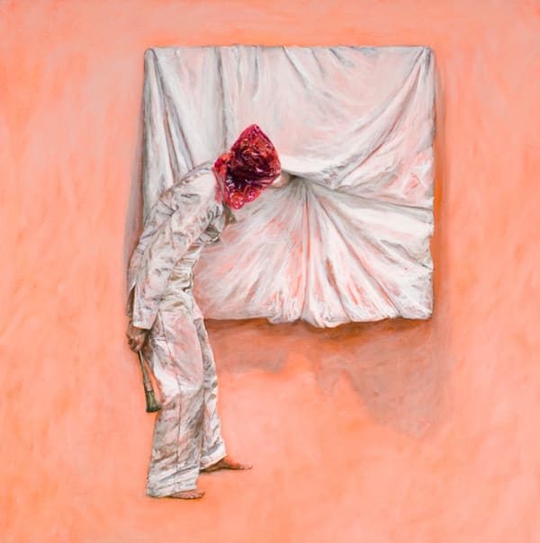 Amanda Davies Night vision III, 2011 oil on linen, unframed 50 x 50 cm (stretcher size)