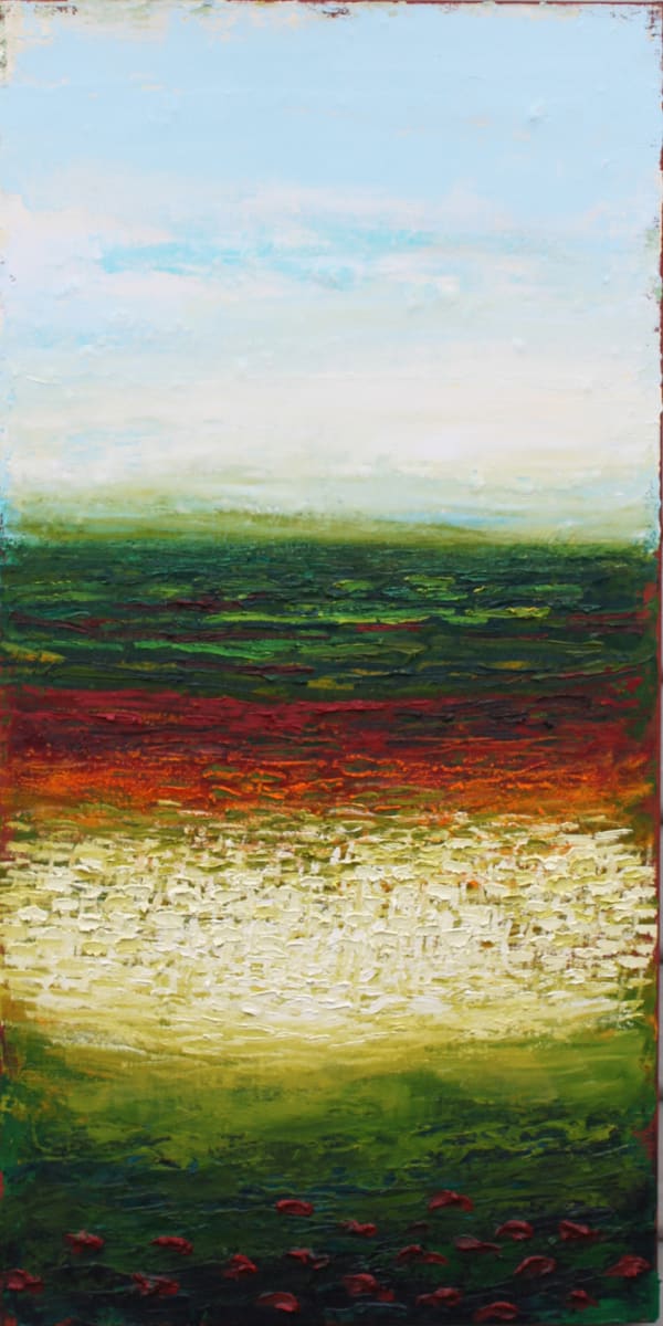 Patrick Grieve Meander Valley, Contrasting Light, 2015 oil on linen 120 x 60cm