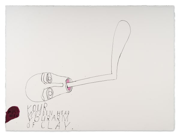 Heather B Swann Your wooden head, 2024 ink on paper 76 x 102.5 cm (paper size)