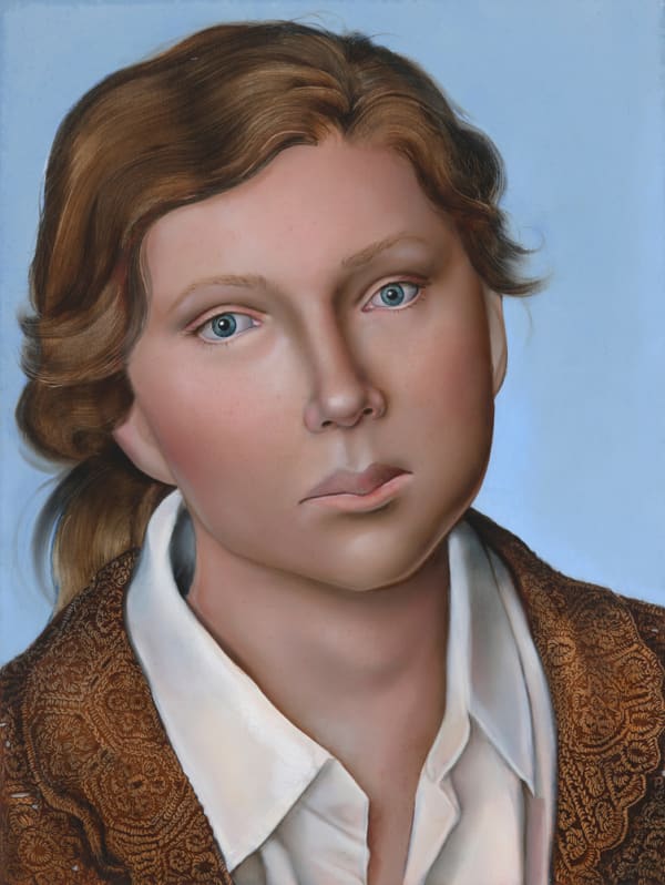 Annika Koops (Inter) Face Value - Cecilia, 2012 oil on linen, framed 40 x 30cm (stretcher size)