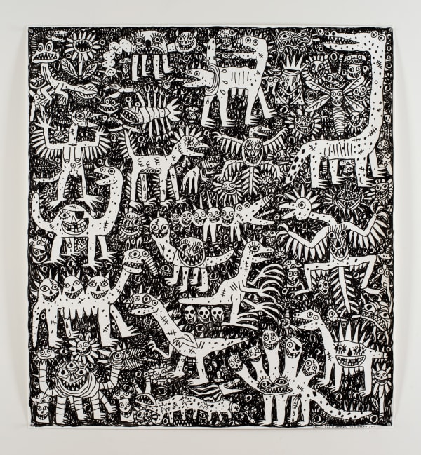 Tom O'Hern Freaks & Monsters, 2019 Acrylic on paper 110 x 100cm