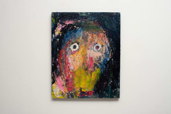 Tom O'Hern Adam, 2025 oil stick on board 50 x 40 cm (board size)