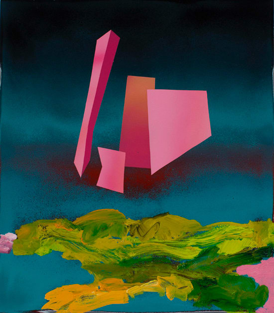 Neil Haddon Terra firma, 2016 oil and enamel paint on aluminium panel 43 x 37 cm
