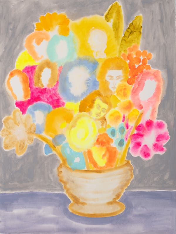 Joan Ross A superior bouquet , 2025 acrylic on watercolour paper 76 x 56 cm (paper size)