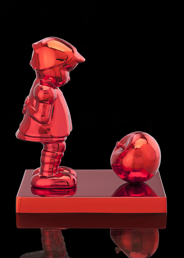 Michael Doolan Singing Apple, 2018 ceramic, aluminium, fibreglass & auto enamel 33 x 27 x 20 cm