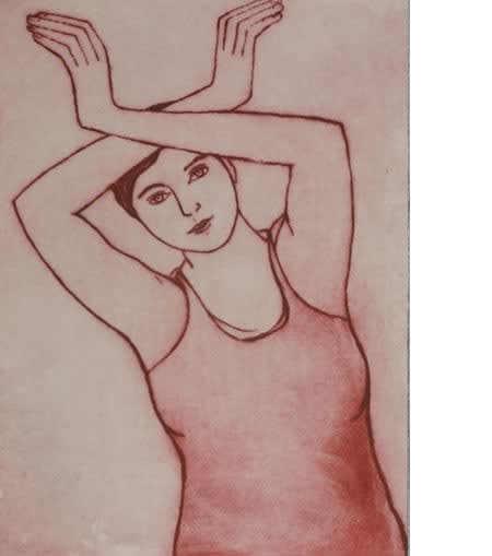 Barbie Kjar Queen II , 2005 drypoint etching on paper, unframed 76 x 56 cm (plate size) 2 artist's proofs