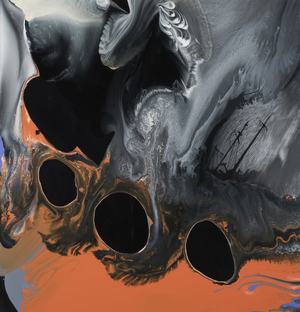 Megan Walch Eschatalogue low pressure, 2019 oil and enamel on panel 86 x 82cm