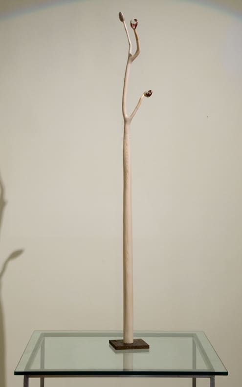 David Keeling Ghost Gum VIII, 2011 Carved wooden sculpture with painting 99 x 11 x 12 cm (overall object size)