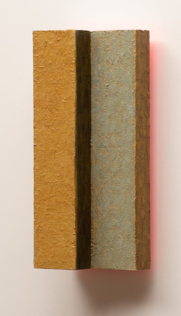 Tim Burns Duet, 2022 oil on wood 39 x 18 x 12cm