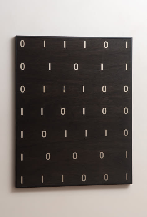 Brigita Ozolins Unity, 2017 stained timber & stainless steel, framed 105 x 82 cm