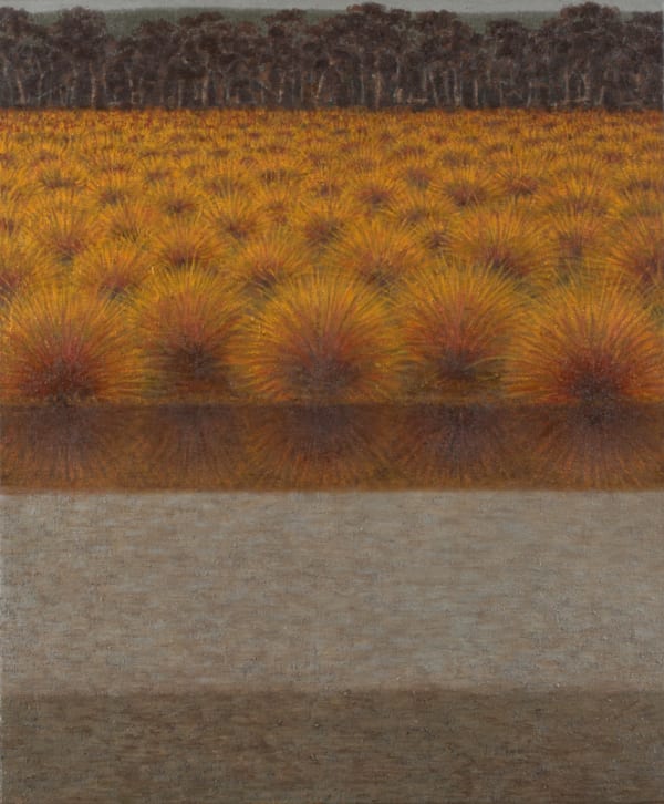 Richard Wastell Backwater Lagoon, 2014 oil & pumice on linen 92 x77cm (stretcher size)