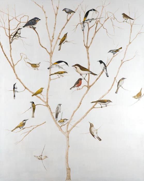 Helen Wright The dream of birds, 2017 oil on linen 153 x 123 cm