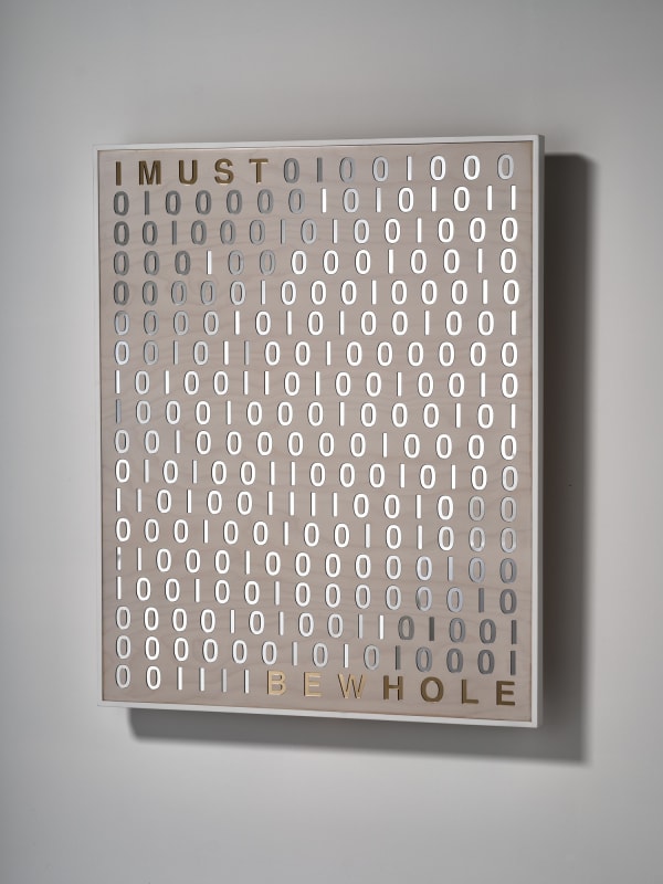 Brigita Ozolins I must be whole, 2023 "I must have a dark side if I am to be whole." Carl Yung stained birch ply, mirrored Perspex, framed 100 x 80cm