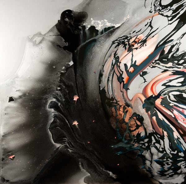 Megan Walch The Spill, 2014-2015 oil and enamel on composite panel 130 x 130cm