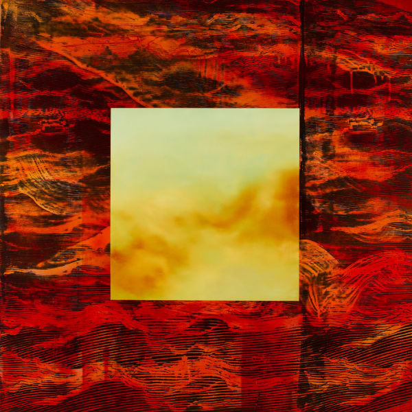 Neil Haddon There are places we have never been 1, 2021 oil & acrylic on aluminium panel, framed 62 x 62 cm (framed size)