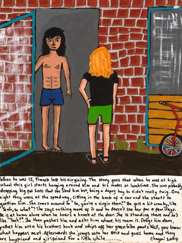 Chayni Henry Pop, 2009 acrylic on wooden panel 40.5 x 30.5cm